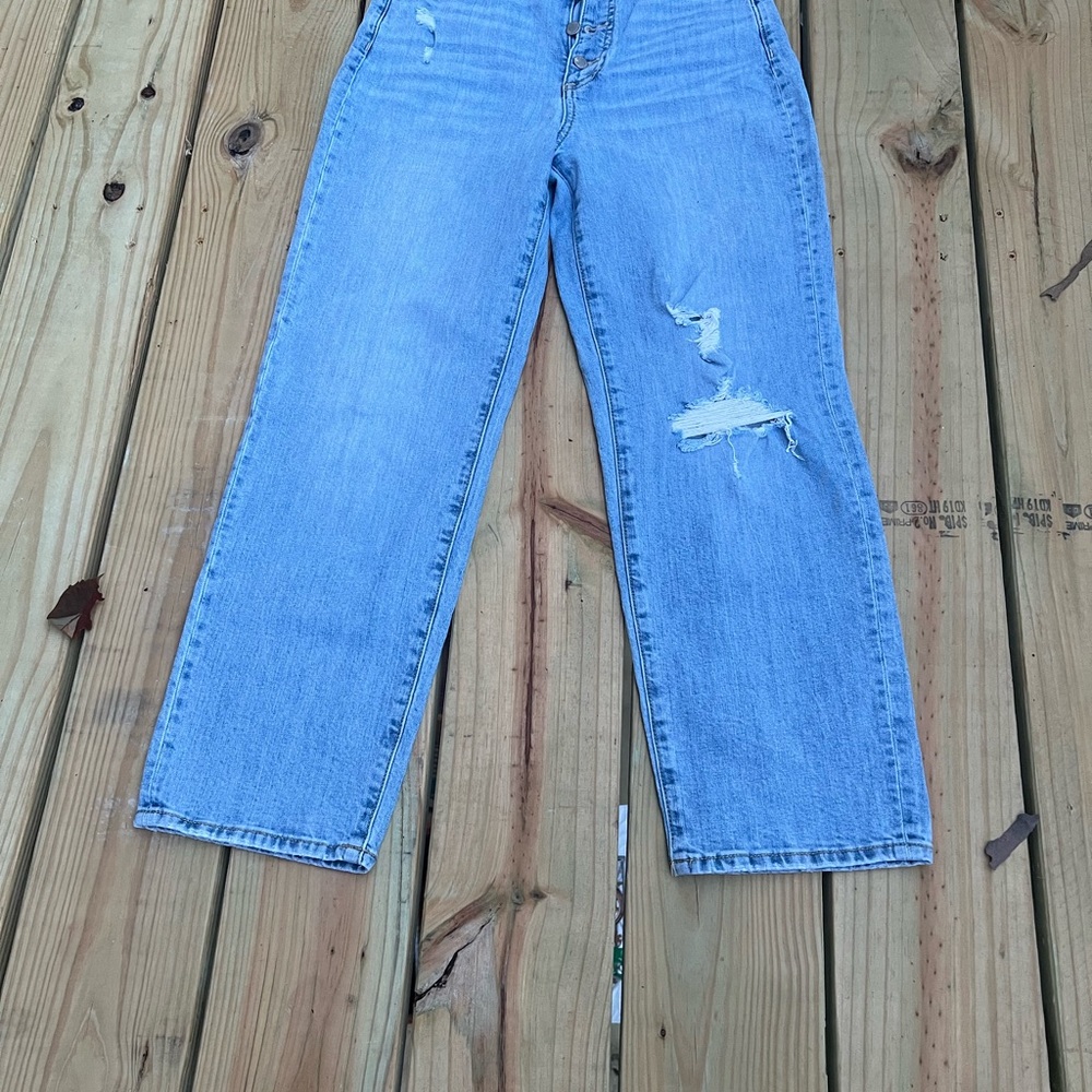 Light Blue Distressed Women Jeans